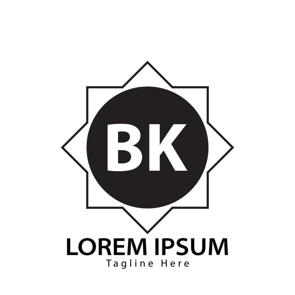 letter BK logo. B K. BK logo design vector illustration for creative company, business, industry. Pro vector