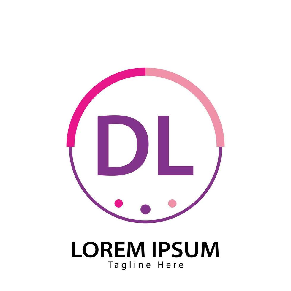 letter DL logo. D L. DL logo design vector illustration for creative company, business, industry. Pro vector