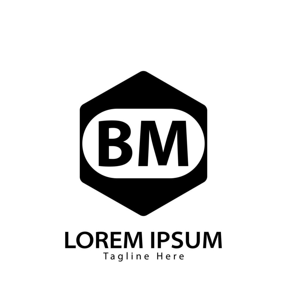 letter BM logo. B M. BM logo design vector illustration for creative company, business, industry