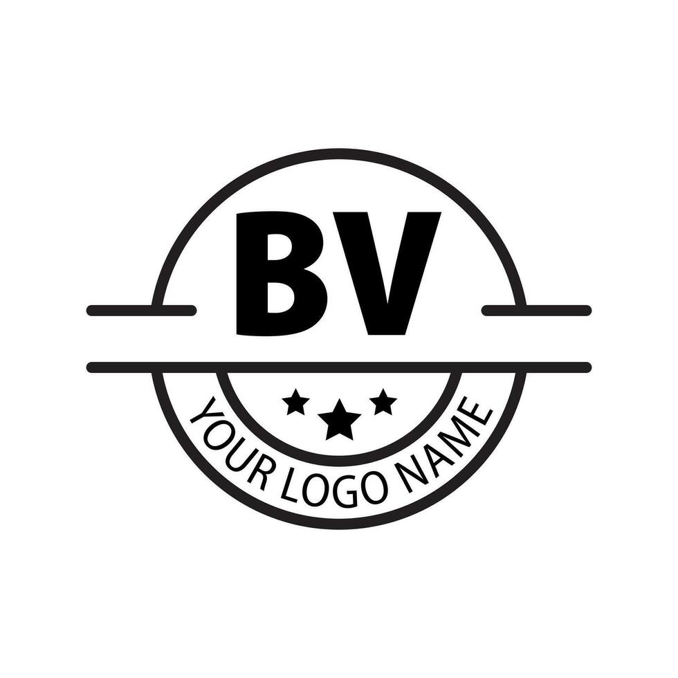 letter BV logo. B V. BV logo design vector illustration for creative company, business, industry