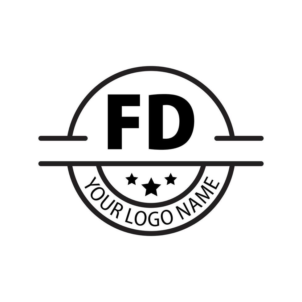 letra fd logo. F d. fd logo diseño vector ilustración para creativo compañía, negocio, industria. Pro vector