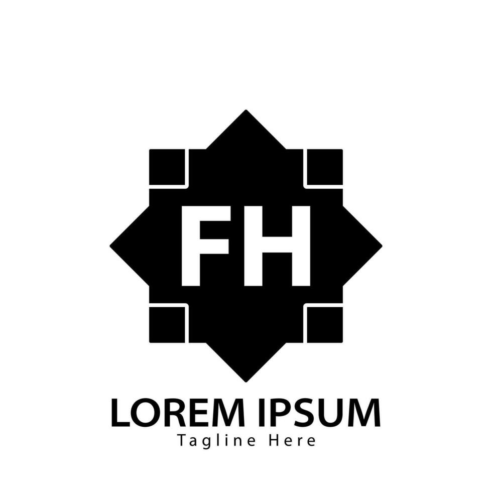 letra fh logo. F H. fh logo diseño vector ilustración para creativo compañía, negocio, industria. Pro vector