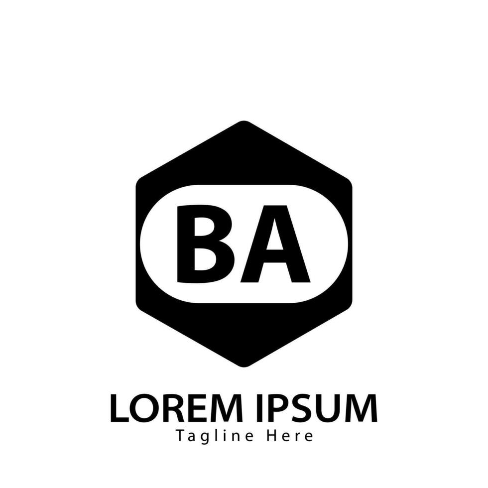 letter BA logo. B A. BA logo design vector illustration for creative company, business, industry. Pro vector