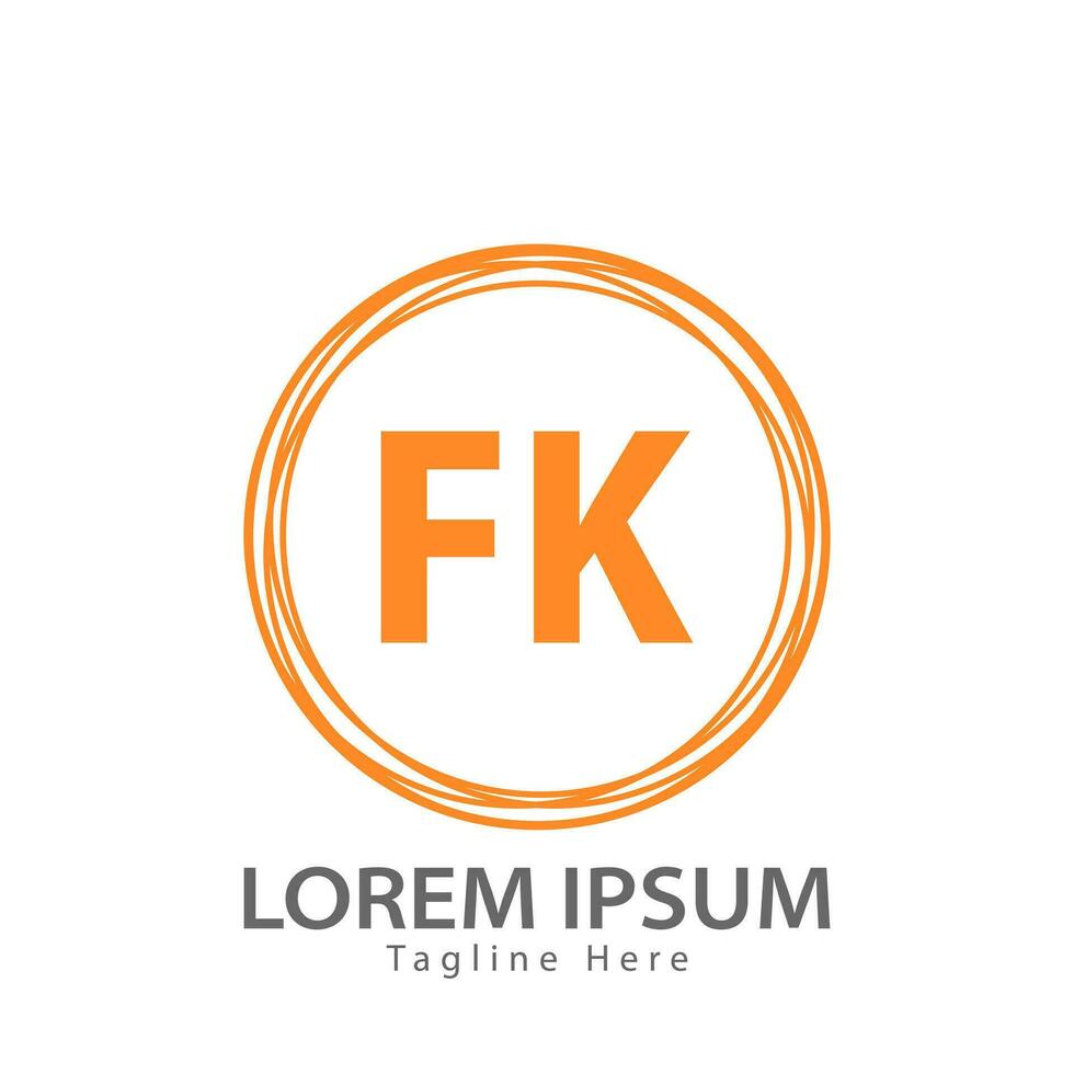 letter FK logo. F K. FK logo design vector illustration for creative company, business, industry. Pro vector