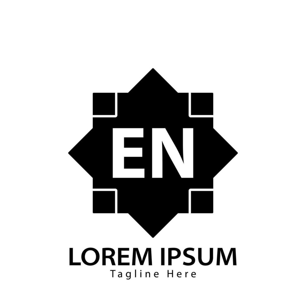 letter EN logo. E N. EN logo design vector illustration for creative company, business, industry. Pro vector