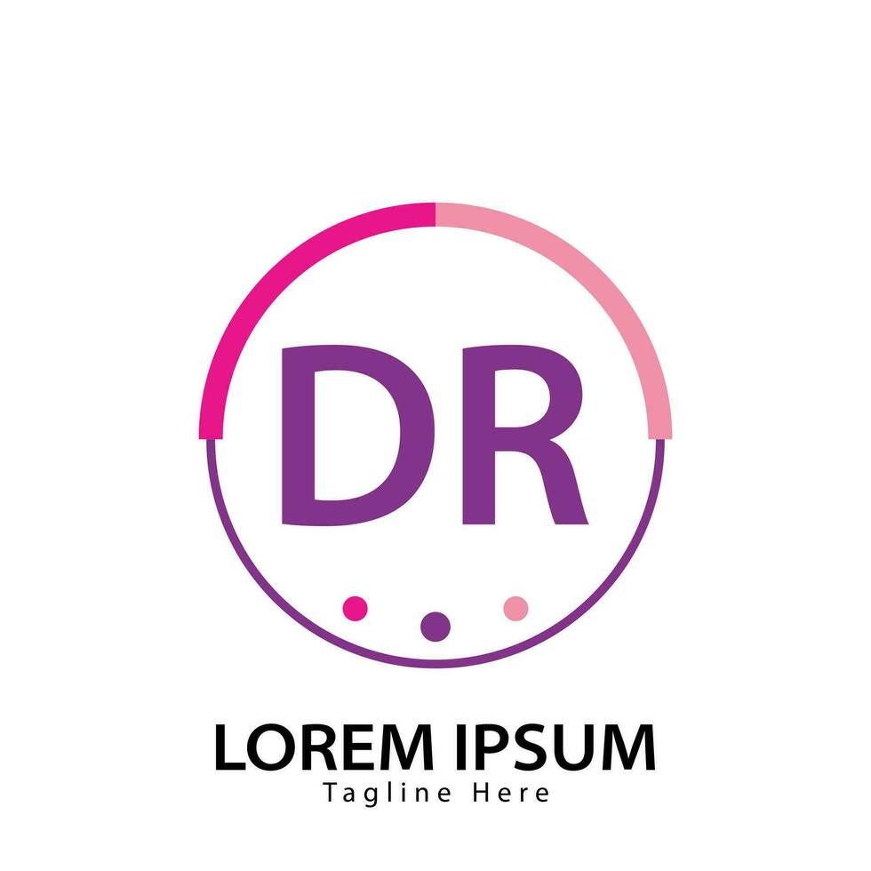 letter DR logo. D R. DR logo design vector illustration for creative company, business, industry. Pro vector