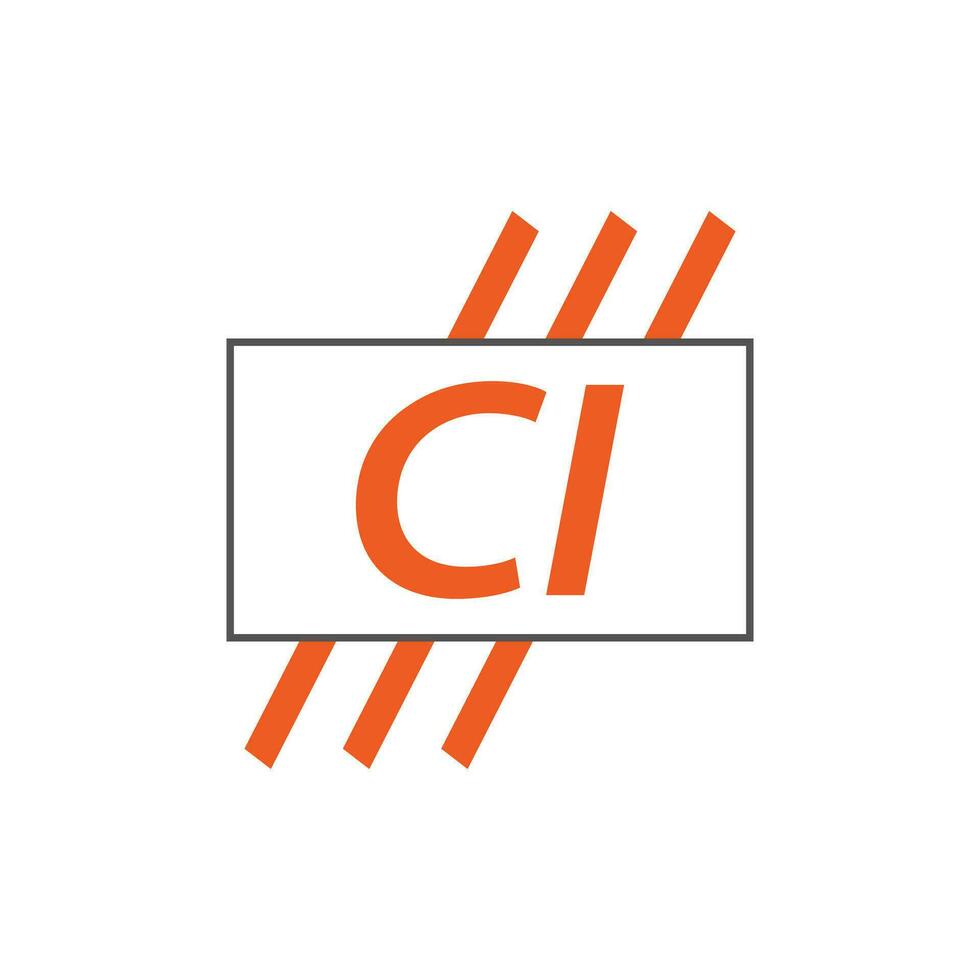 letter Ci logo. C i. Ci logo design vector illustration for creative company, business, industry. Pro vector