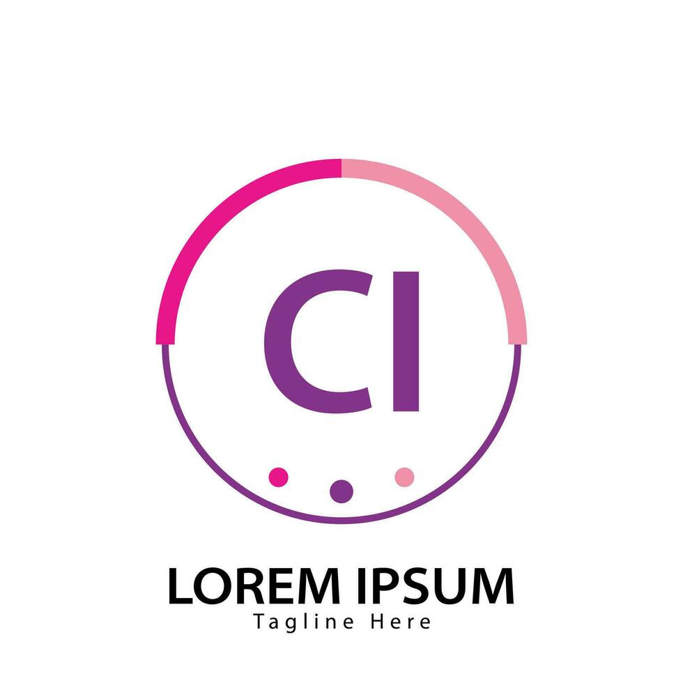 letter Ci logo. C i. Ci logo design vector illustration for creative company, business, industry. Pro vector