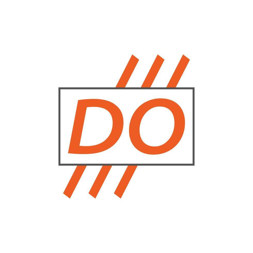 letter DO logo. D O. DO logo design vector illustration for creative company, business, industry. Pro vector