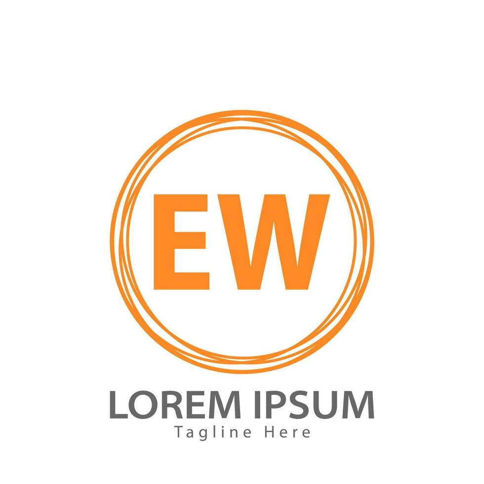 letter EW logo. E W. EW logo design vector illustration for creative company, business, industry. Pro vector