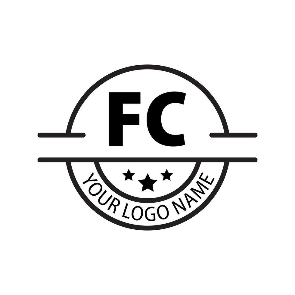 letter FC logo. F C. FC logo design vector illustration for creative company, business, industry. Pro vector