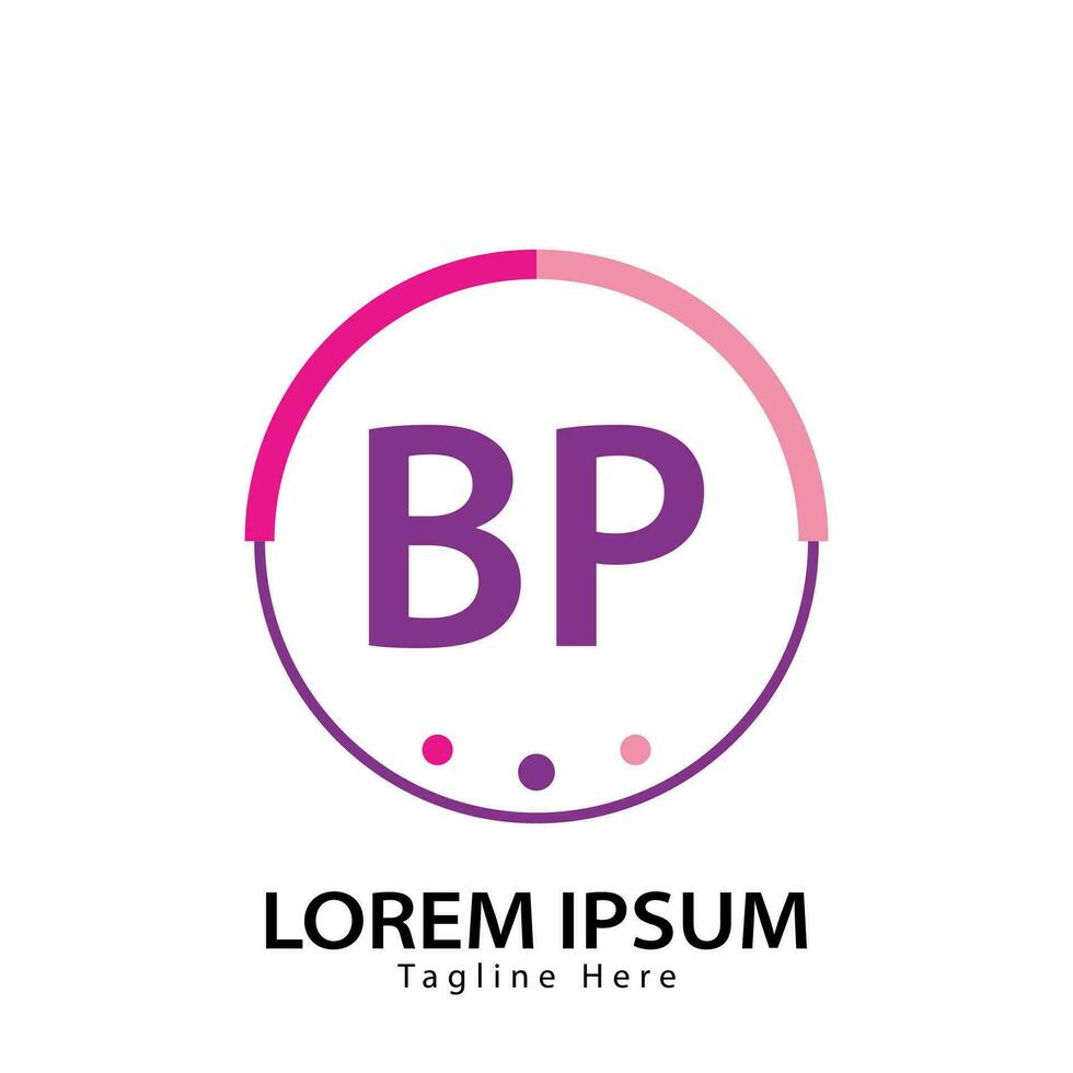 letter BP logo. B P. BP logo design vector illustration for creative company, business, industry