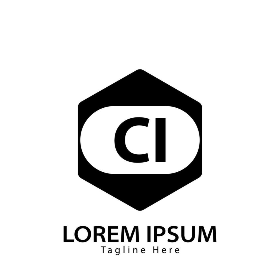 letter Ci logo. C i. Ci logo design vector illustration for creative company, business, industry. Pro vector