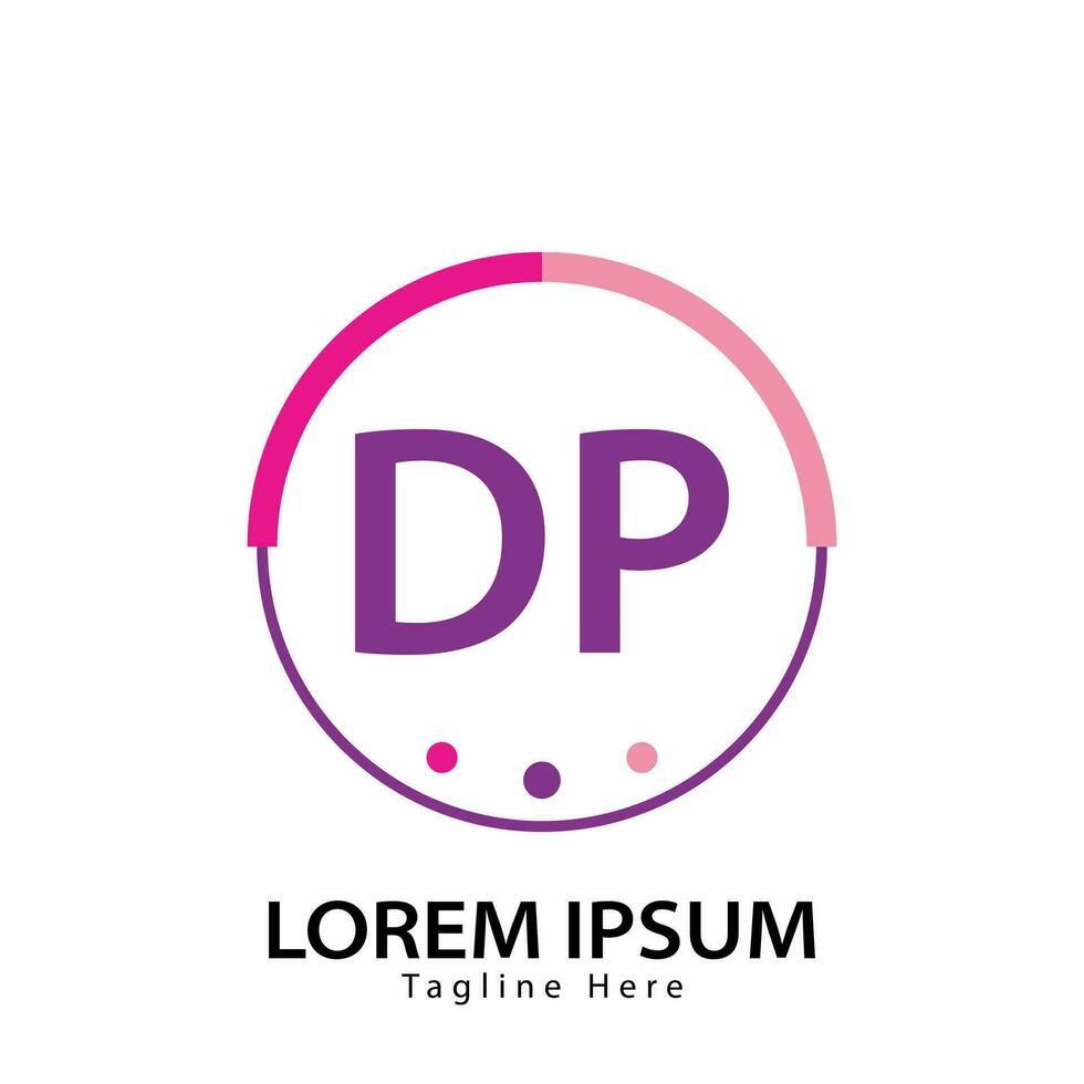 letter DP logo. D P. DP logo design vector illustration for creative company, business, industry. Pro vector
