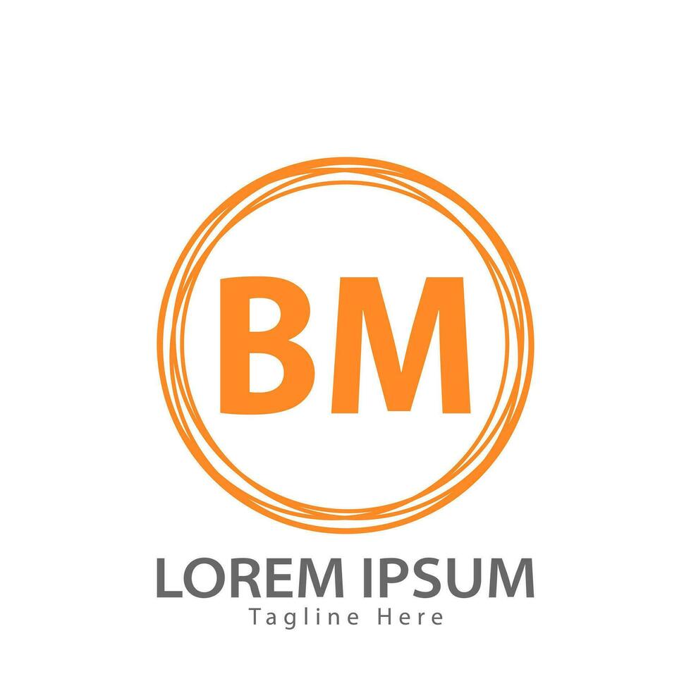 letter BM logo. B M. BM logo design vector illustration for creative company, business, industry