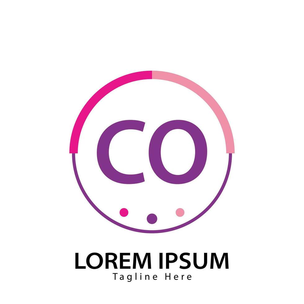 letter CO logo. C O. CO logo design vector illustration for creative company, business, industry. Pro vector