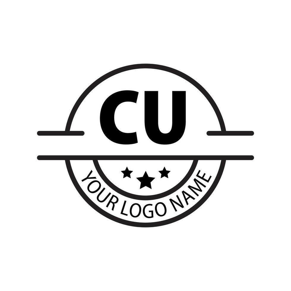 letter CU logo. C U. CU logo design vector illustration for creative company, business, industry. Pro vector