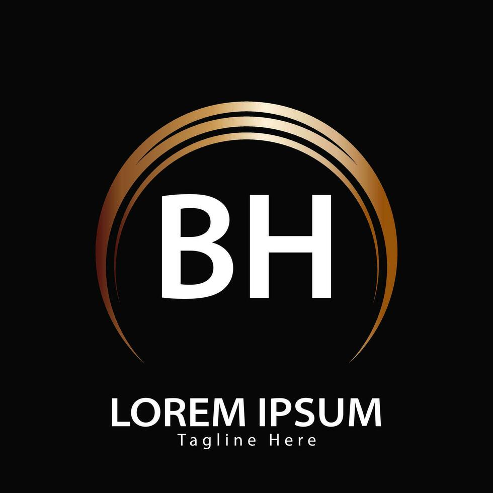 letter BH logo. B H. BH logo design vector illustration for creative company, business, industry. Pro vector