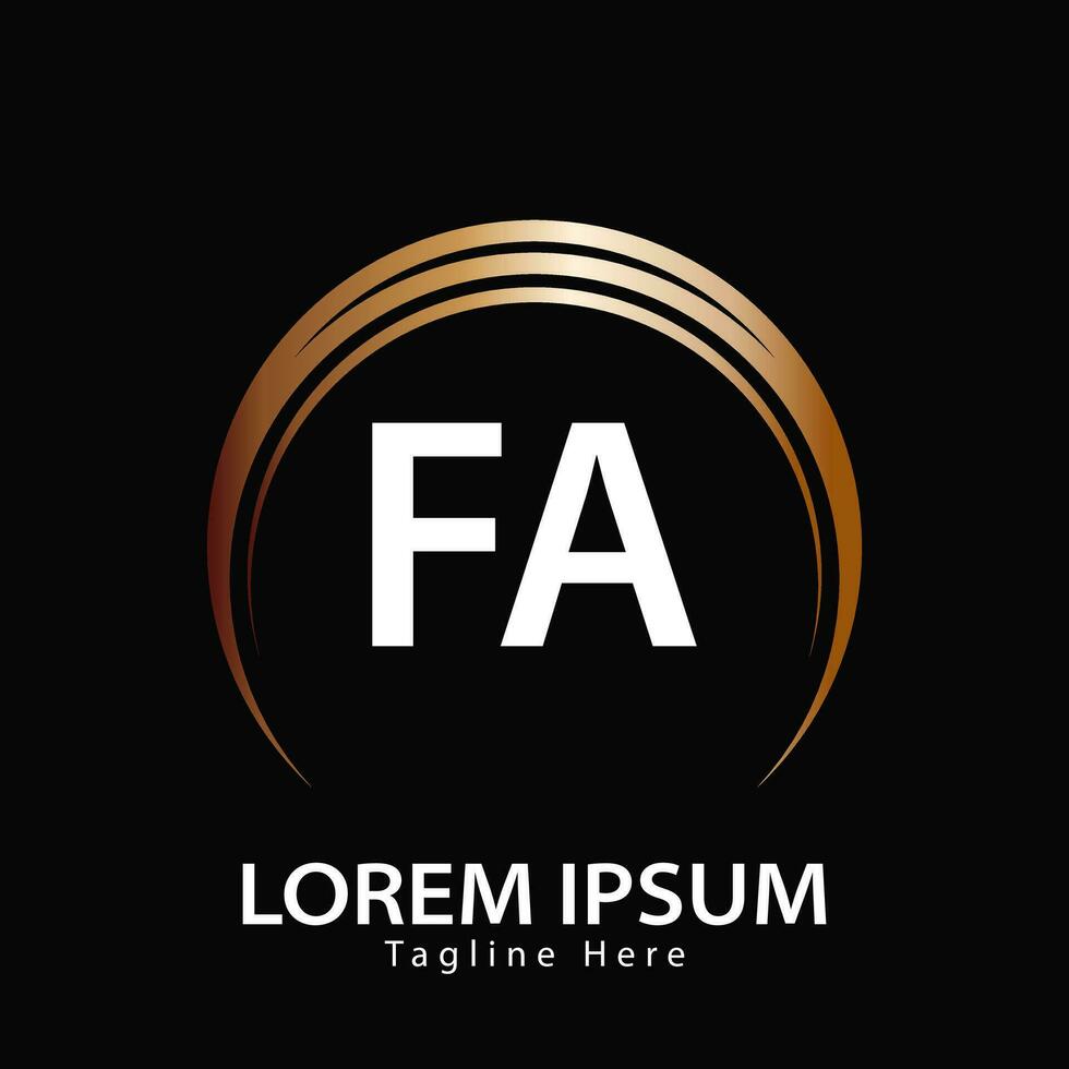 letter FA logo. F A. FA logo design vector illustration for creative company, business, industry. Pro vector