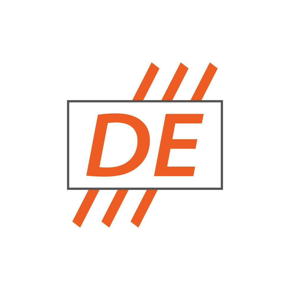 letter DE logo. D E. DE logo design vector illustration for creative company, business, industry. Pro vector