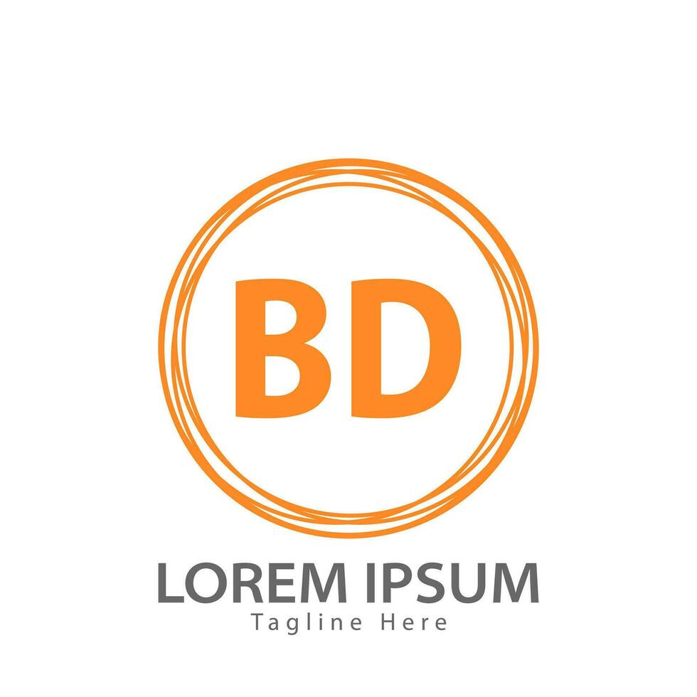 letter BD logo. B D. BD logo design vector illustration for creative company, business, industry. Pro vector
