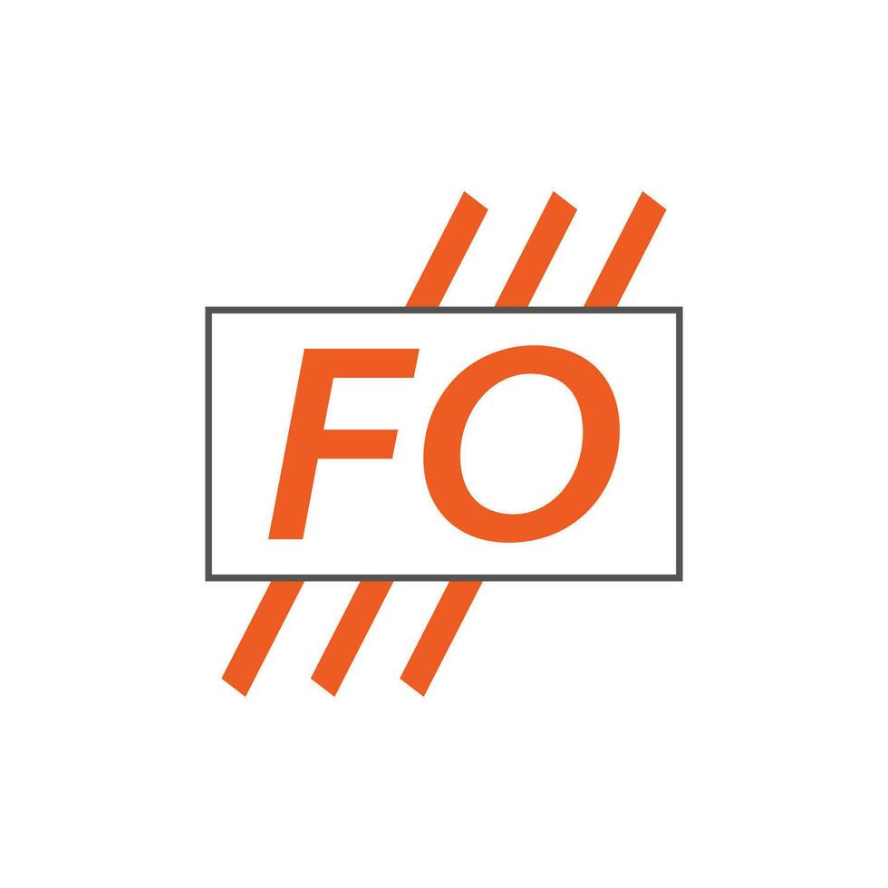 letter FO logo. F O. FO logo design vector illustration for creative company, business, industry. Pro vector
