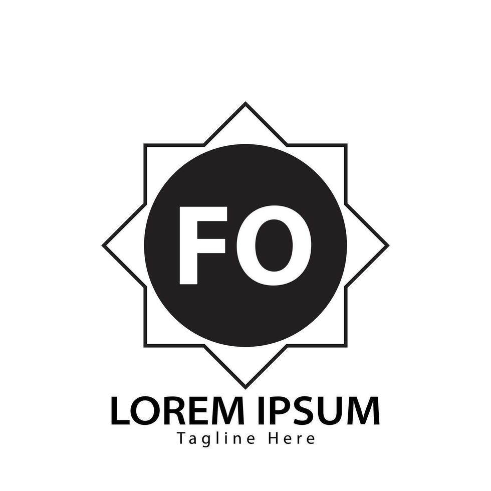 letter FO logo. F O. FO logo design vector illustration for creative company, business, industry. Pro vector