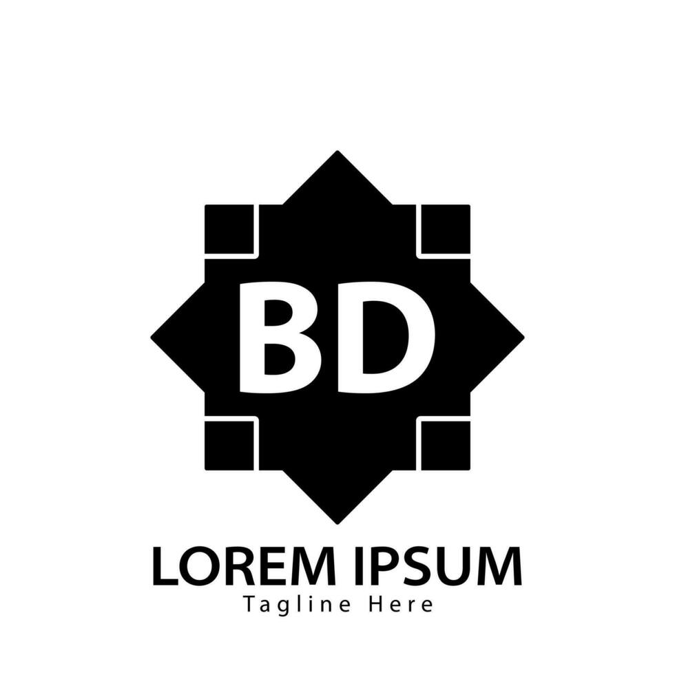 letter BD logo. B D. BD logo design vector illustration for creative company, business, industry. Pro vector