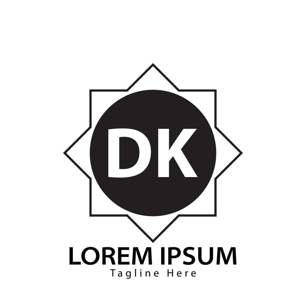 letter DK logo. D K. DK logo design vector illustration for creative company, business, industry. Pro vector