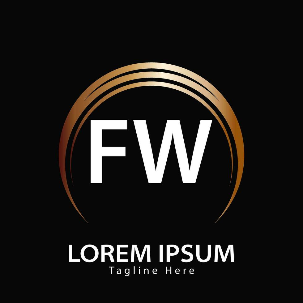 letter FW logo. F W. FW logo design vector illustration for creative company, business, industry. Pro vector