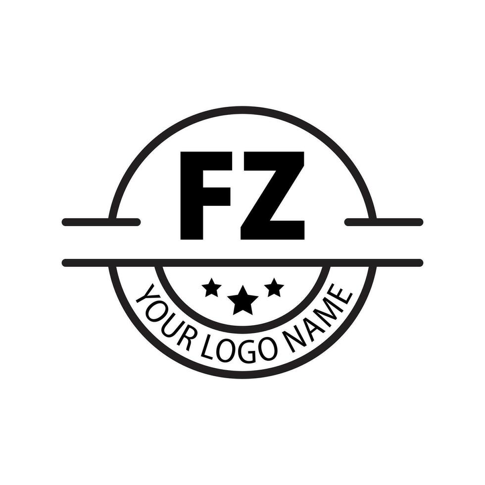 letra fz logo. F z. fz logo diseño vector ilustración para creativo compañía, negocio, industria. Pro vector