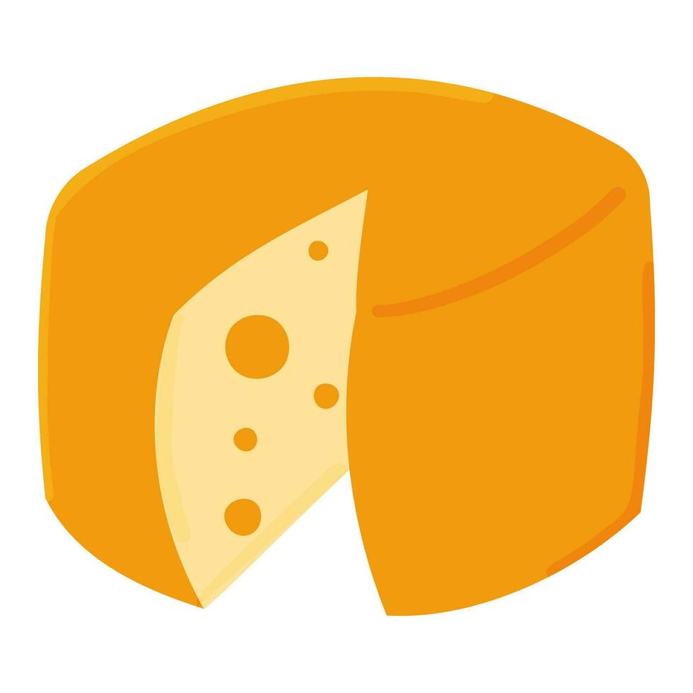 cheese round piece dairy france food icon vector