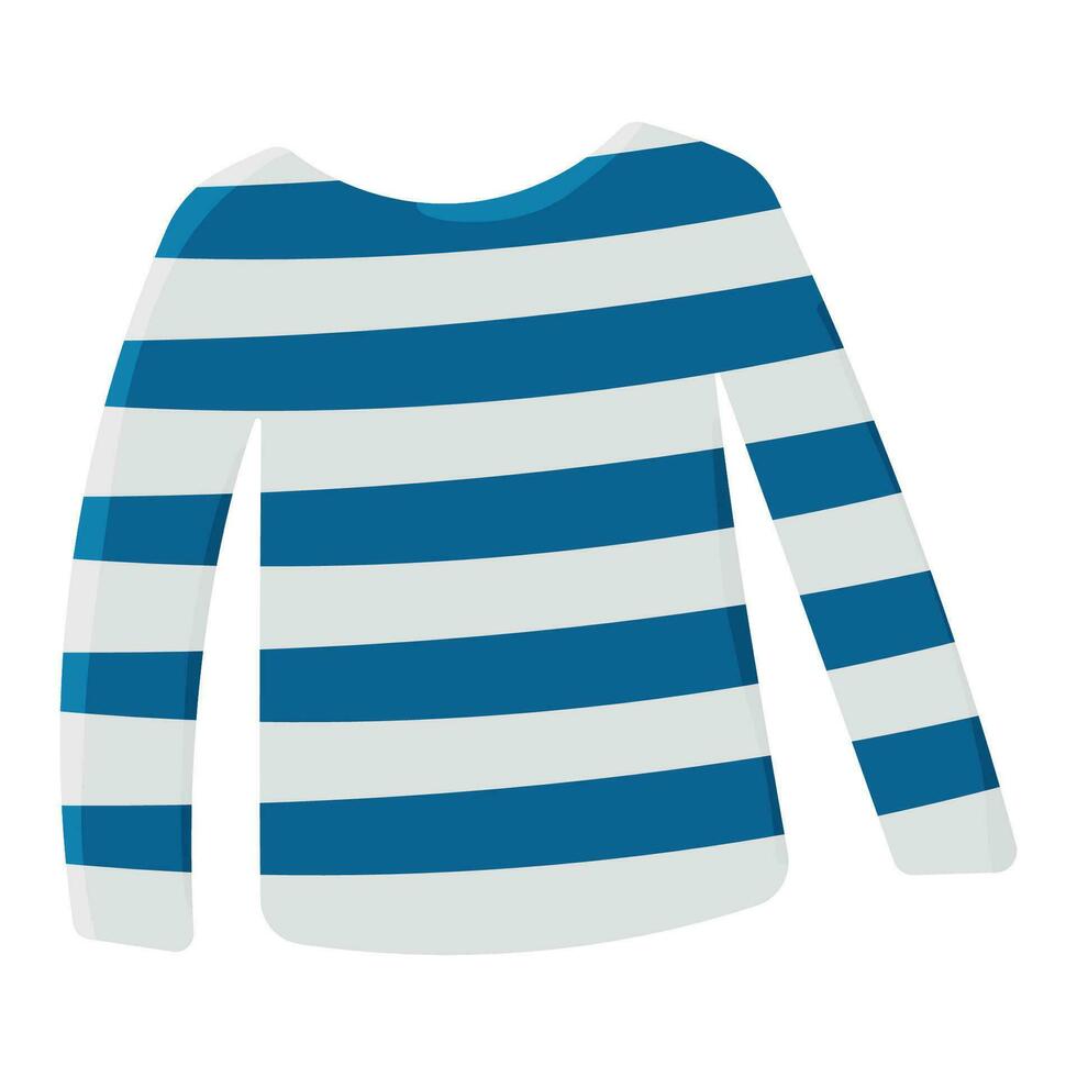 mariniere Francia ropa tira blanco azul icono vector
