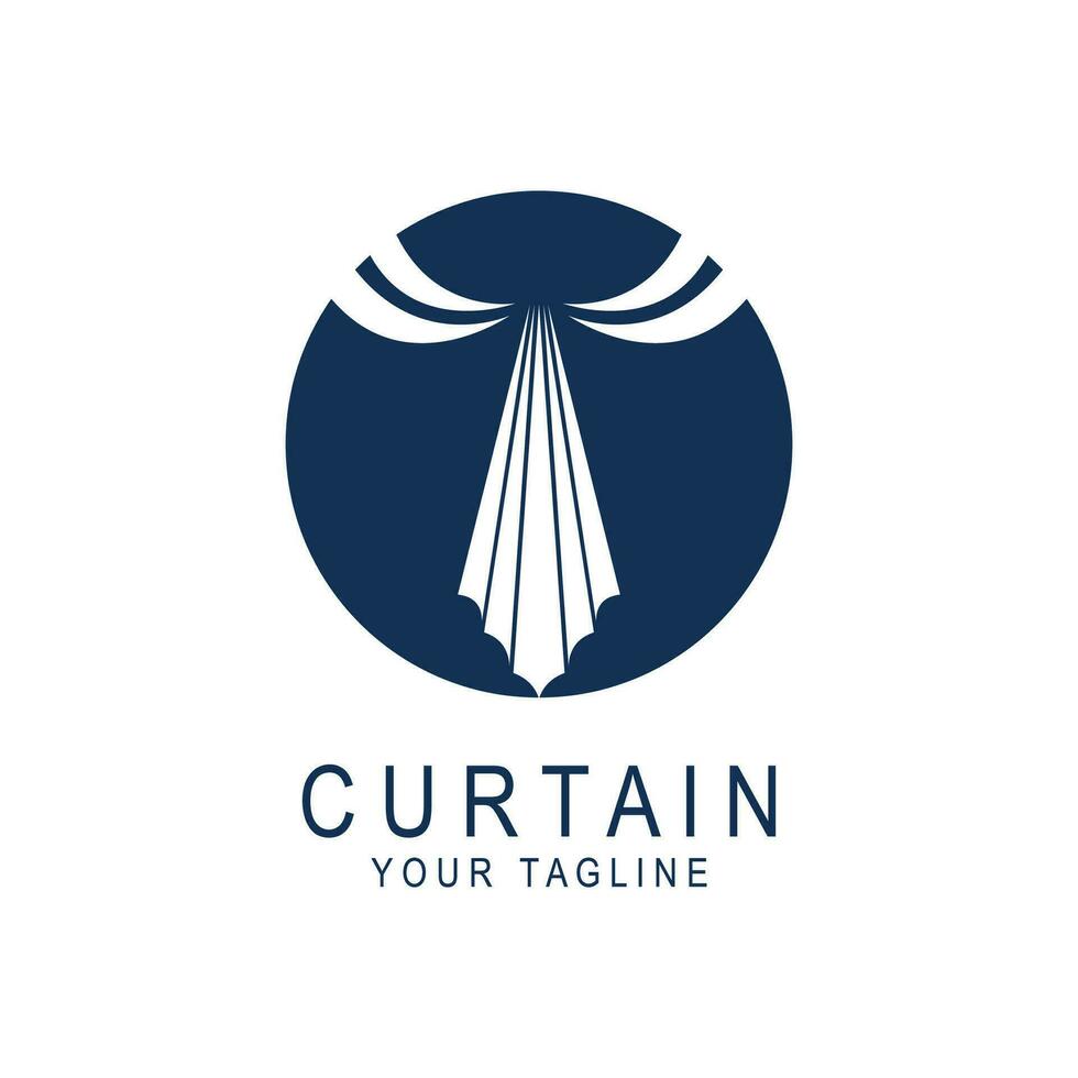 curtain logo vector icon illustration design