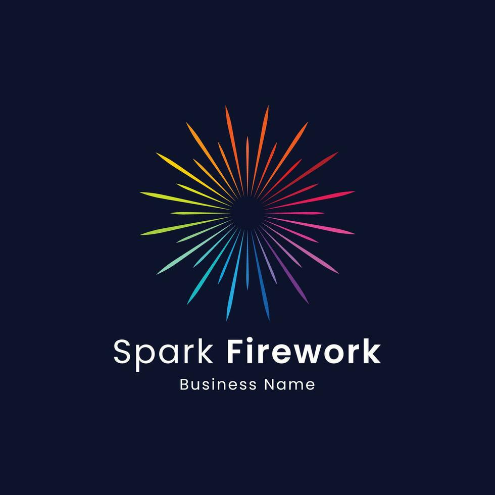 Creative colorful splash logo template design in modern style. Logo type for business, brand, celebration, fireworks, star. vector