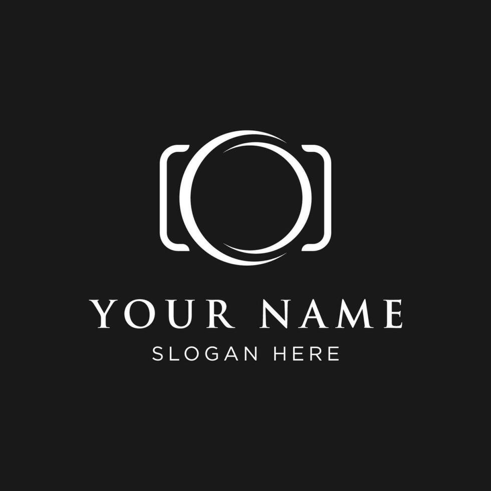 Professional camera or photography lens logo design. Media, studio, business logo. vector