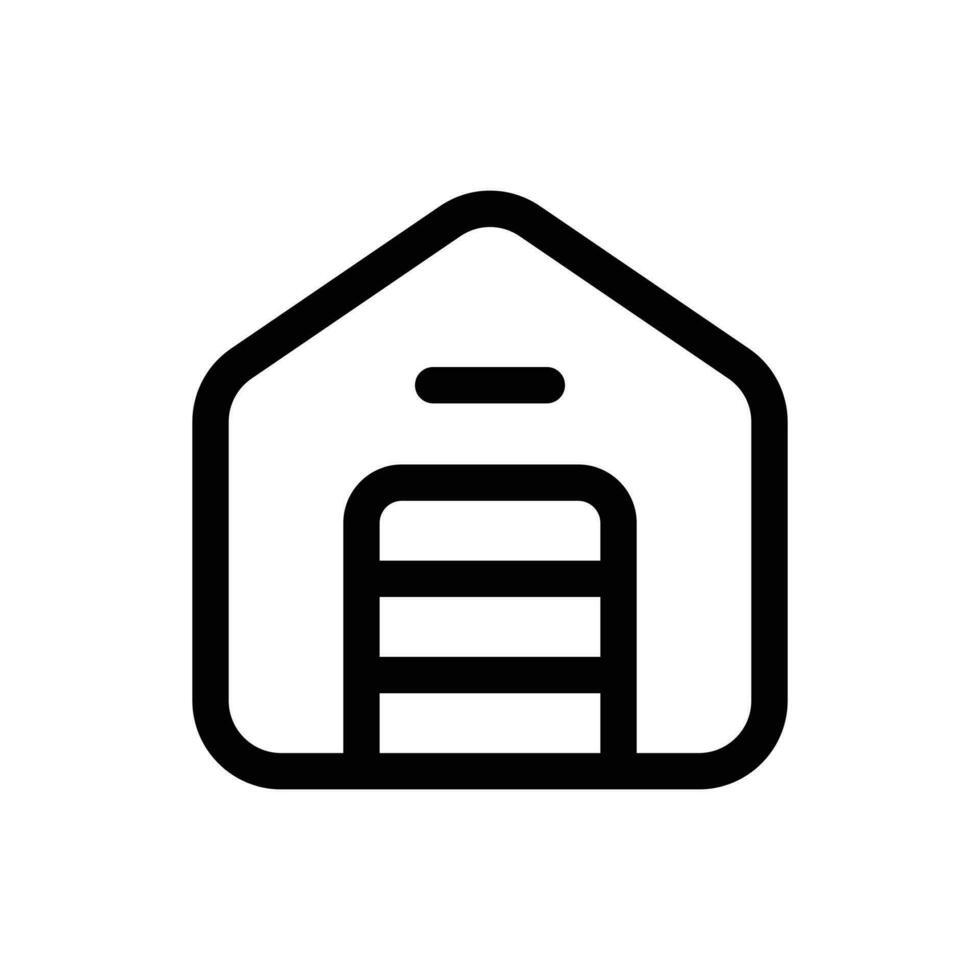 almacén icono en de moda contorno estilo aislado en blanco antecedentes. almacén silueta símbolo para tu sitio web diseño, logo, aplicación, ui vector ilustración, eps10.