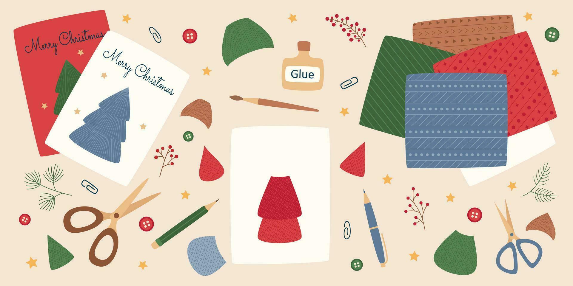 Preparation for Christmas vector