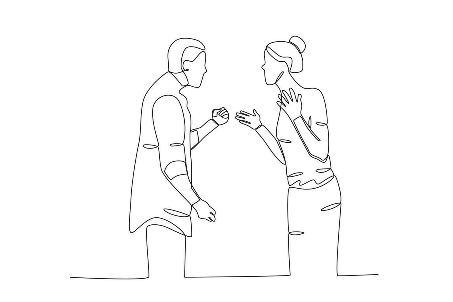 A husband and wife argue vector