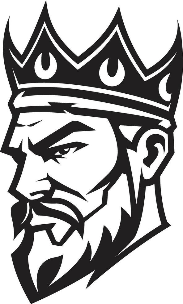 Throne of Majesty Monochrome Vector Portrait of Kingly Elegance Sovereigns Legacy Black Vector Art Celebrating the Kings Reign