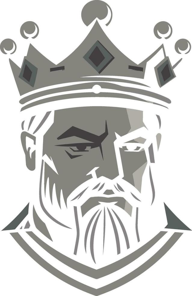 Regal Grandeur Black Vector Showcasing Sovereign Aura Kingly Wisdom Monochrome Vector Portrait of Imperial Magnificence