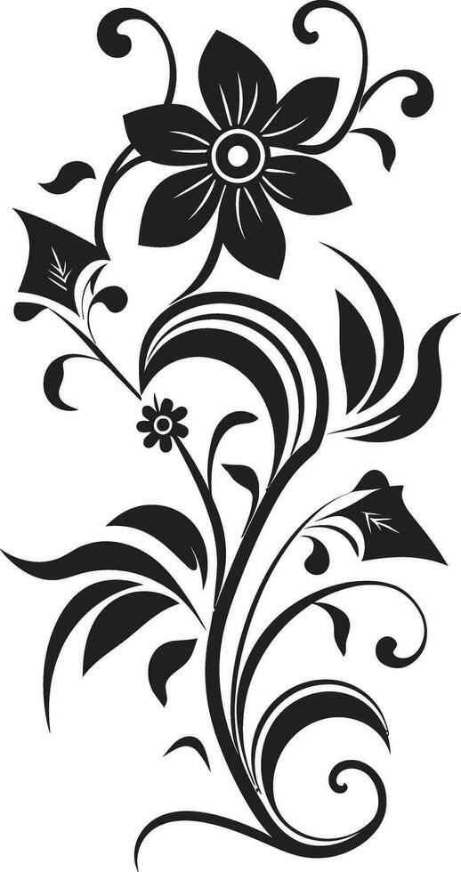 Gothic Bloom Radiance Charming Ebony Bouquet vector