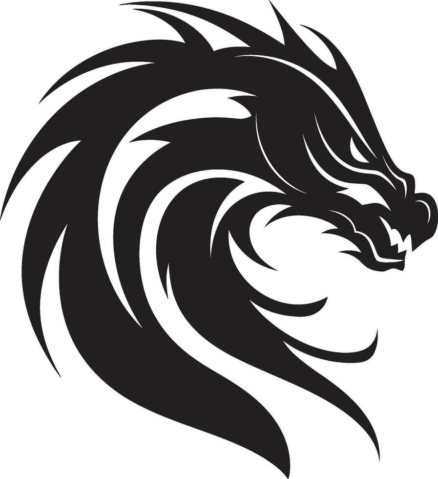 Shadowy Conquest Black Vector Dragons Majesty Ruthless Roar Monochromatic Dragons Vector Artistry