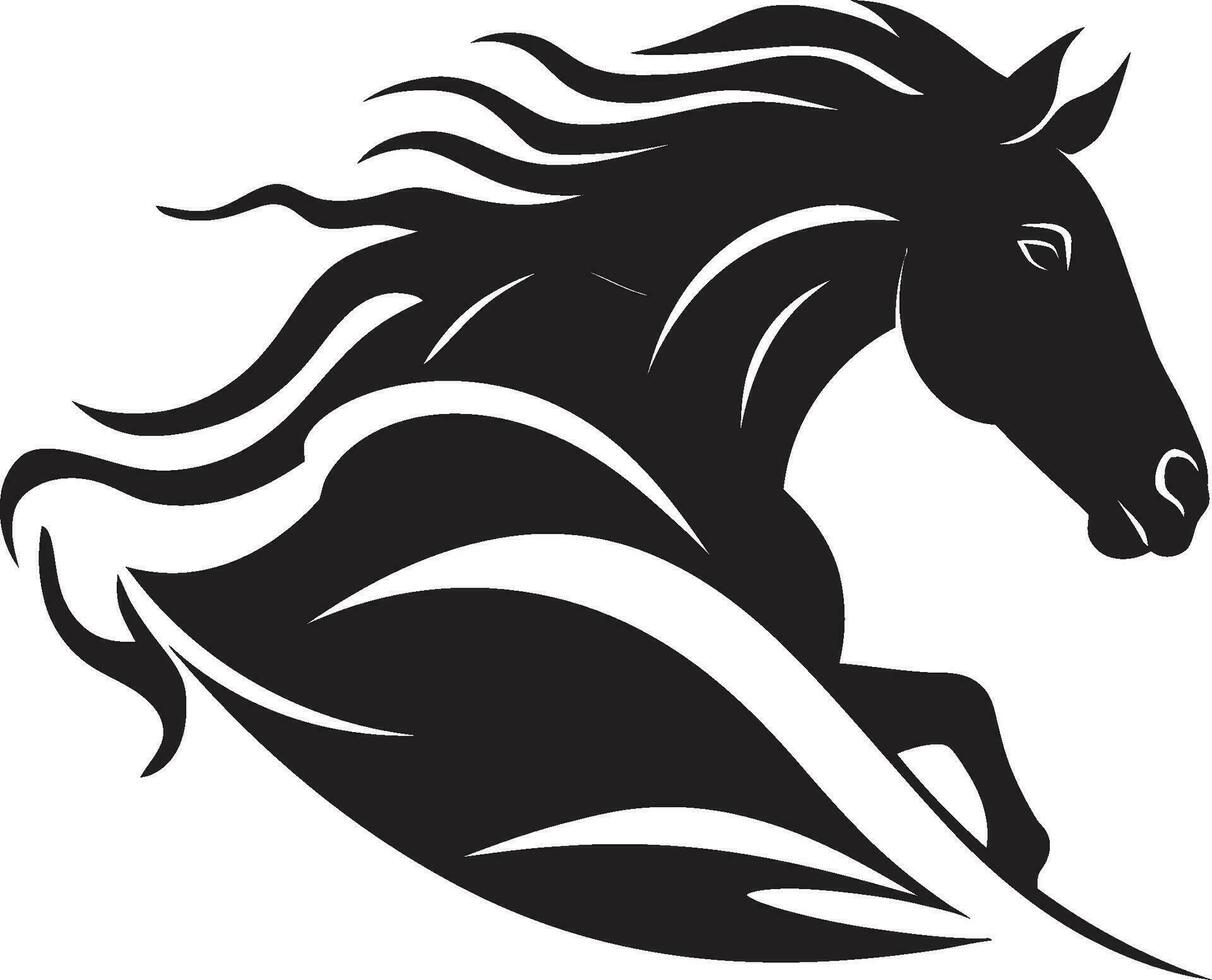 Hoofprints in Time Monochrome Vector Showcasing Majestic Horses Majestic Gallop Black Vector Depiction of Horses Grandeur