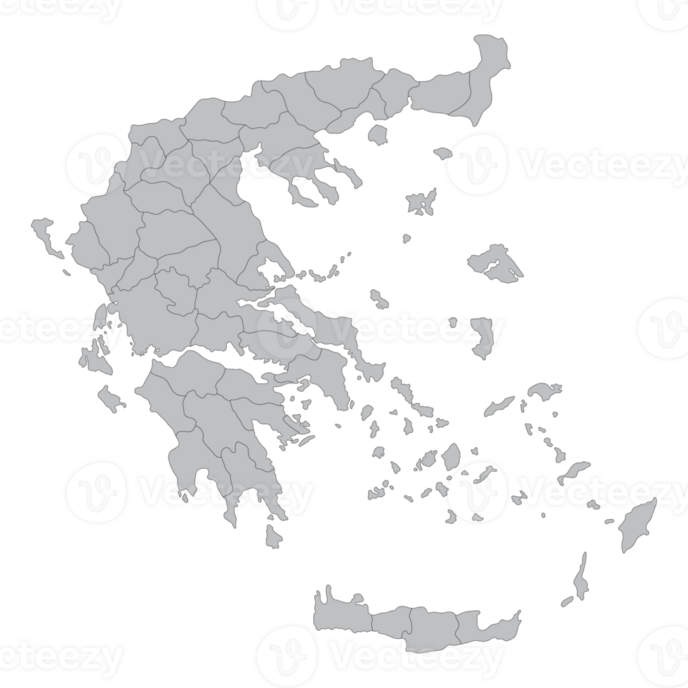 Greece map with administrative. Map of Greece png
