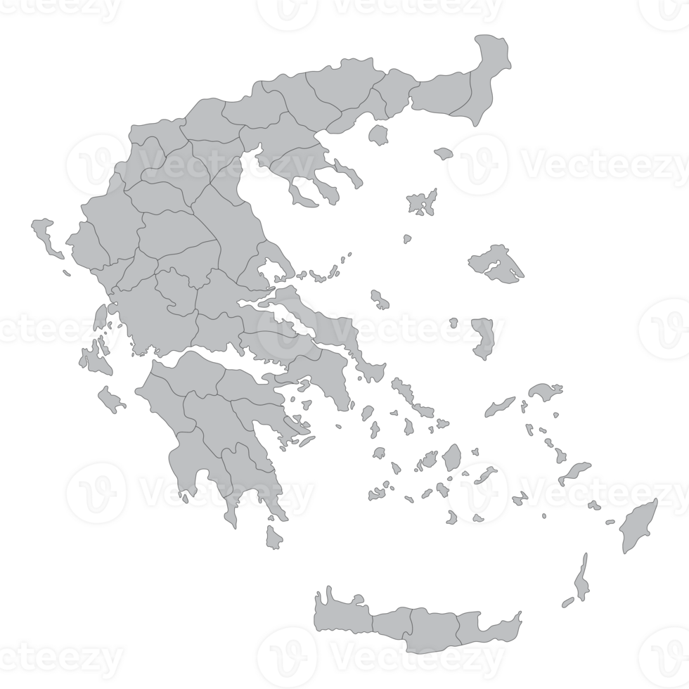 grekland Karta med administrativ. Karta av grekland png