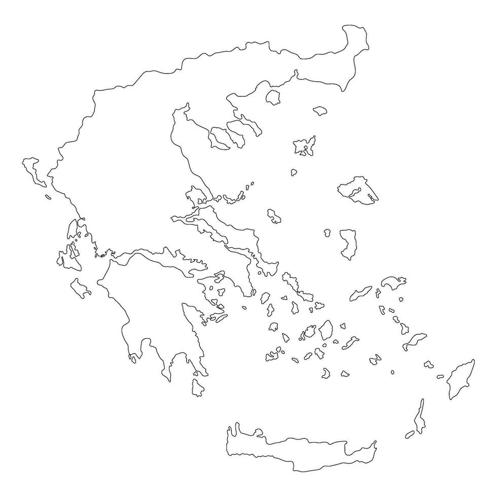 Grecia mapa. mapa de Grecia en blanco color vector