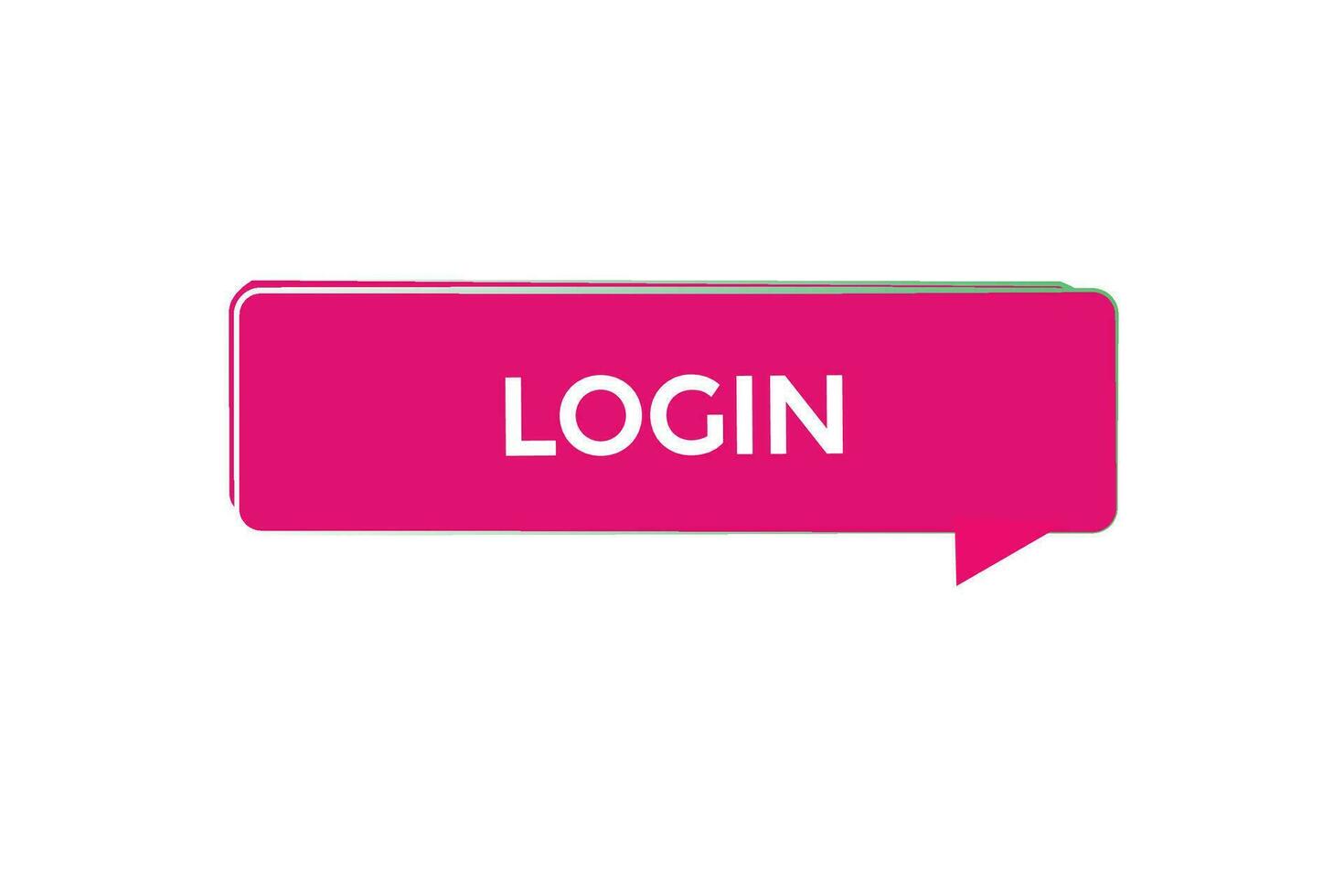 new login website, click button, level, sign, speech, bubble  banner, vector