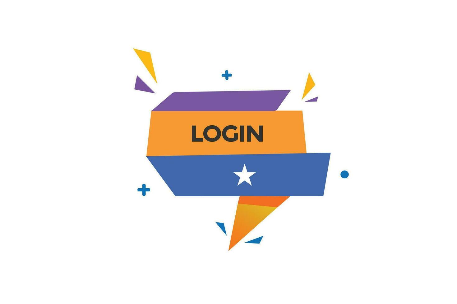 new login website, click button, level, sign, speech, bubble  banner, vector