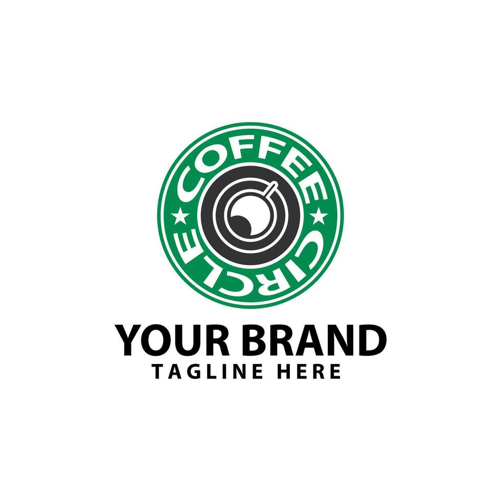 label coffee mug icon circle symbol logo design vector